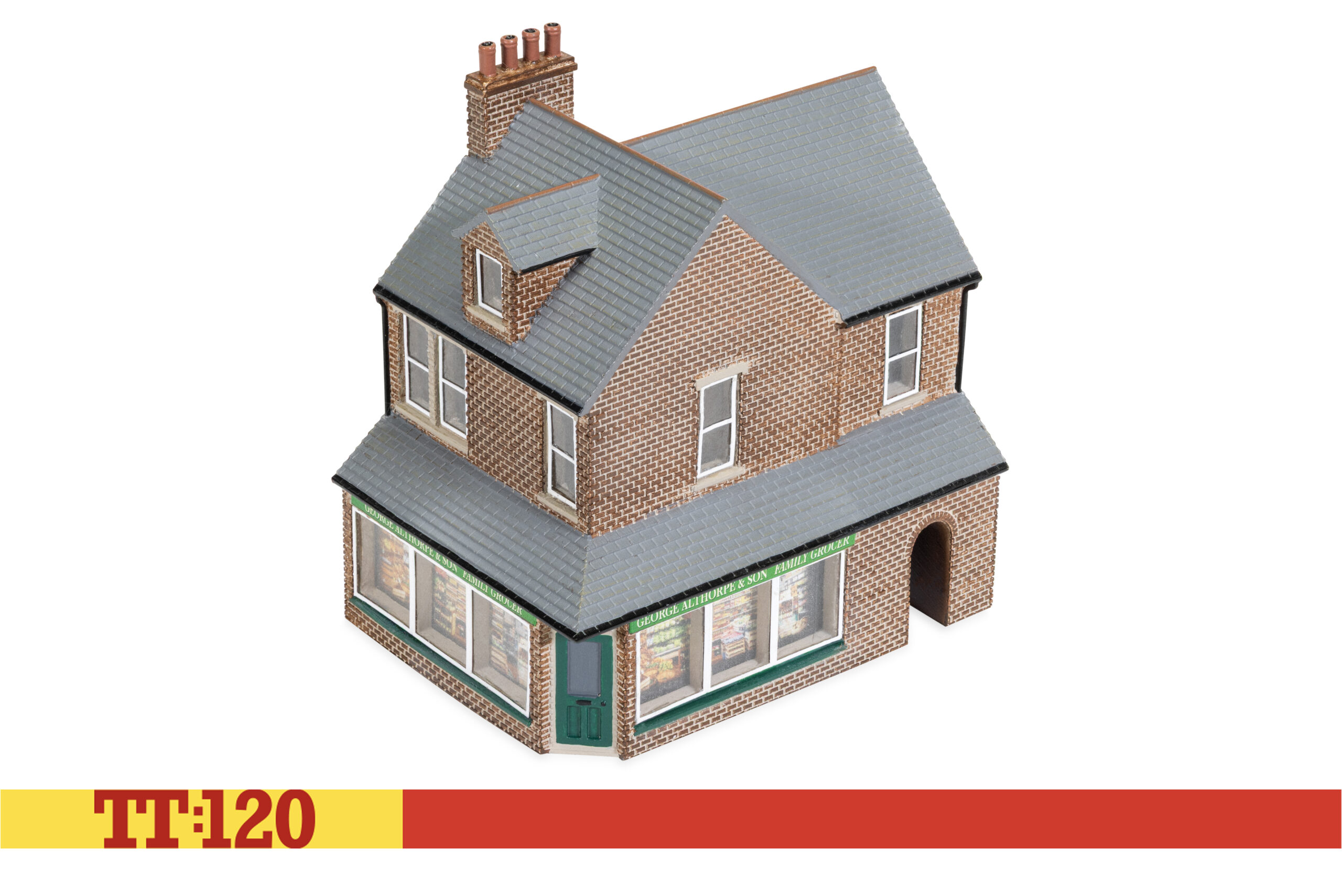 Hornby TT9040 Terrace Corner Shop - Red Brick - TT:120 Gauge