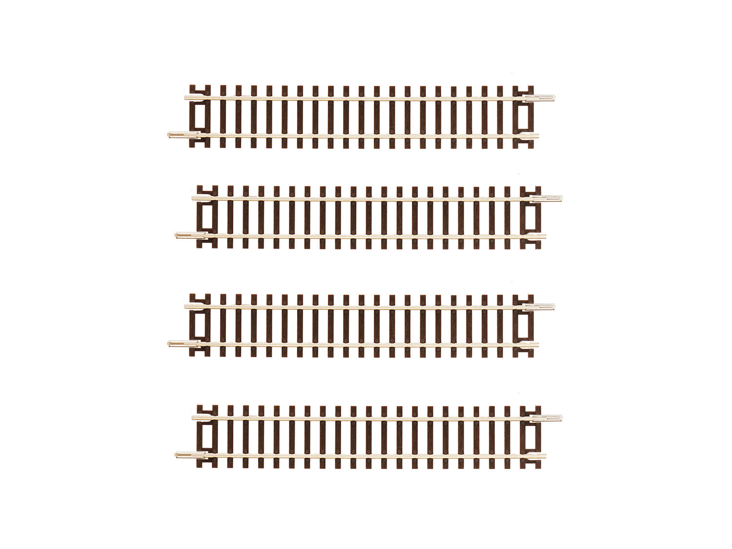 Gaugemaster GM3640104 Sectional Straight Track 120.96mm (Pack of 4) - TT:120