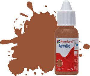 Humbrol DB0070 No.70 Brick Red Matt Acrylic Paint Dropper Bottle 14ml
